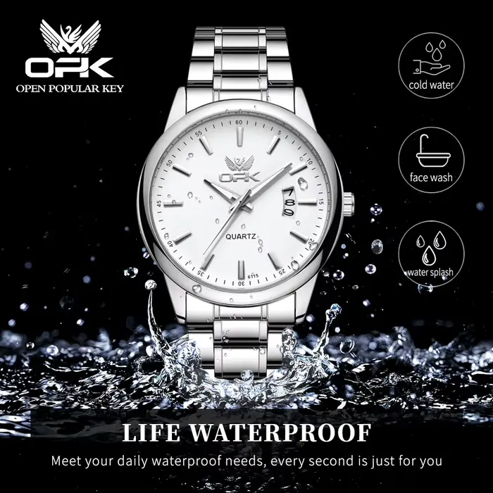 OPK 6010 montres pour hommes multifonctionnel chronographe montre-bracelet hommes montre originale étanche lumineux montre à Quartz Reloj