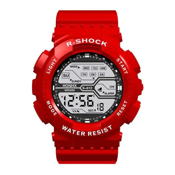 Montre électronique pour hommes, réveil lumineux, montre de sport multifonction pour garçon
