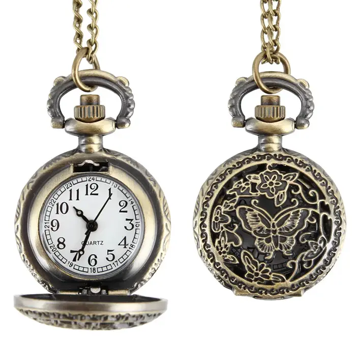 Montre à quartz Steampunk de poche vintage pour hommes
