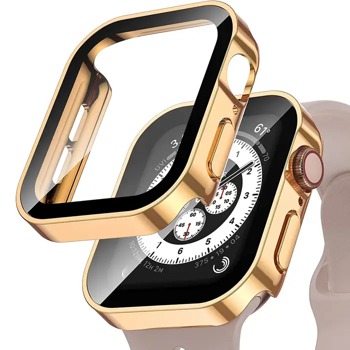 Boîtier de montre étanche + verre pour Apple Watch 40/41/42/44/45/46mm