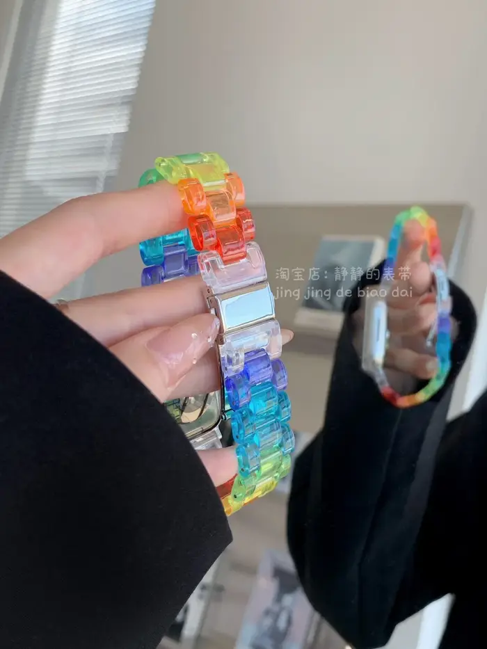 Bracelet arc-en-ciel bonbon adapté au