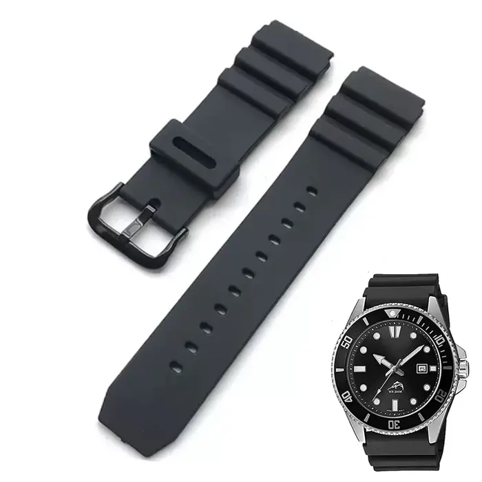 Bracelet de montre en caoutchouc de silicone