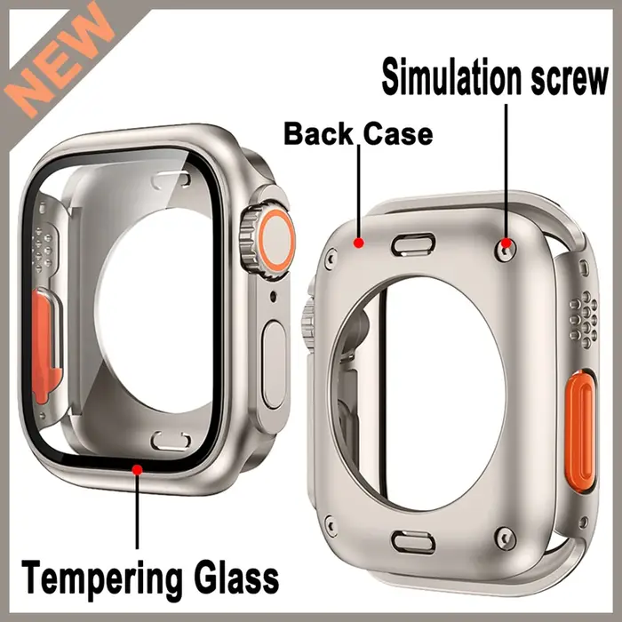 Housse de protection d'écran pour Apple Watch 44mm 45mm 40mm 41mm
