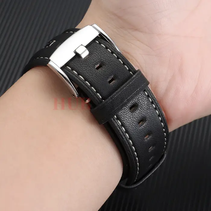 Bracelet de montre en cuir vintage 22 mm