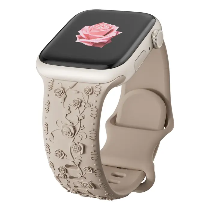 Bracelets gravés en Rose pour Bracelet de montre Apple Ultra2 49mm 45/44mm 38/40/41mm
