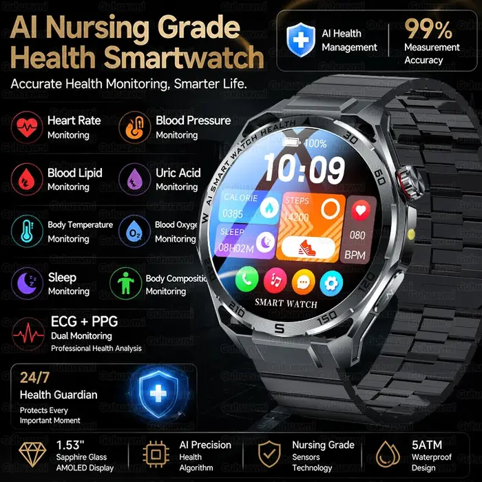 Nouvelle montre connectée ECG pour soins de santé