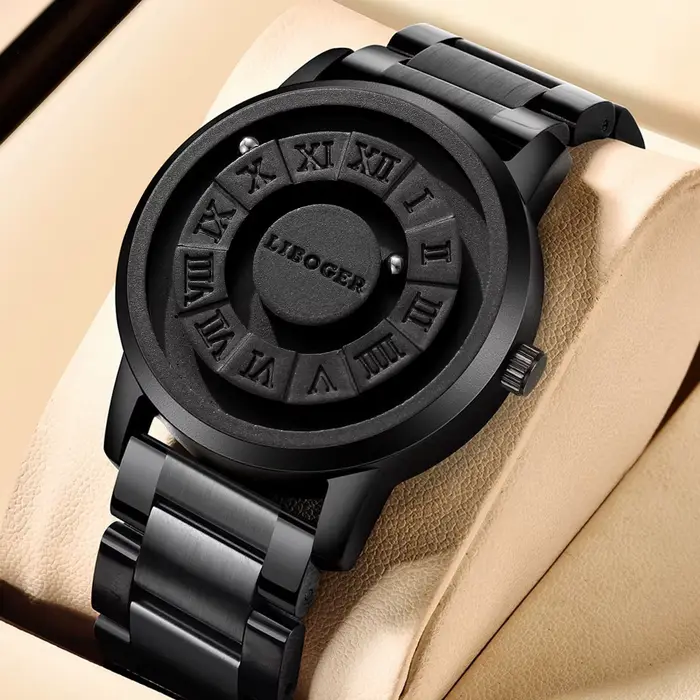 Mode Suspension magnétique hommes montres sport décontracté Roma cadran montres pour hommes horloge 