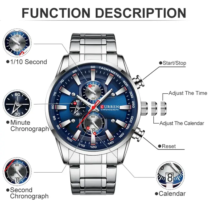 Istro REN-Montre à Quartz Étanche pour Homme