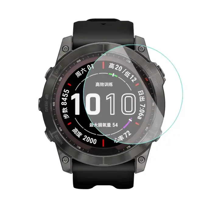 Verre trempé pour Garmin Fenix 8 7 7S 7X 6 6S 6X Pro Sapphire HD Film de protection d'écran pour montre intelligente