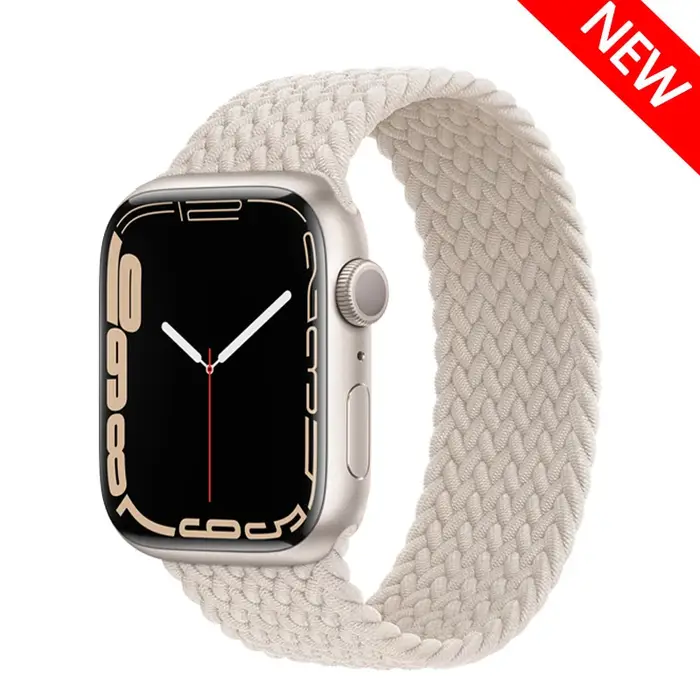 Bracelet tressé Black Unity pour Apple Watch 44mm 45mm 40mm 41mm 46mm, compatible avec les séries 11