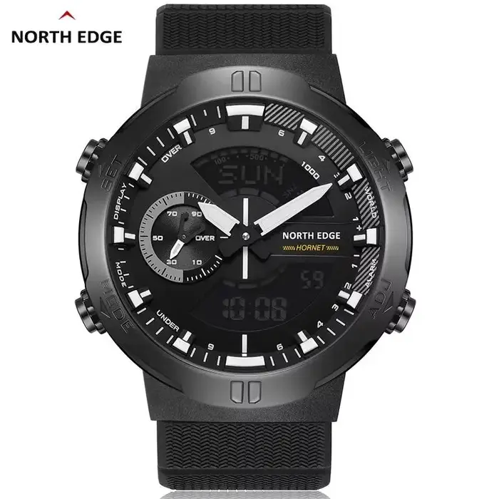 NORTH EDGE 2022 HORNET montre numérique pour hommes course à pied cyclisme montres de sport étanche 50M heure mondiale vitesse illuminateur montre-bracelet