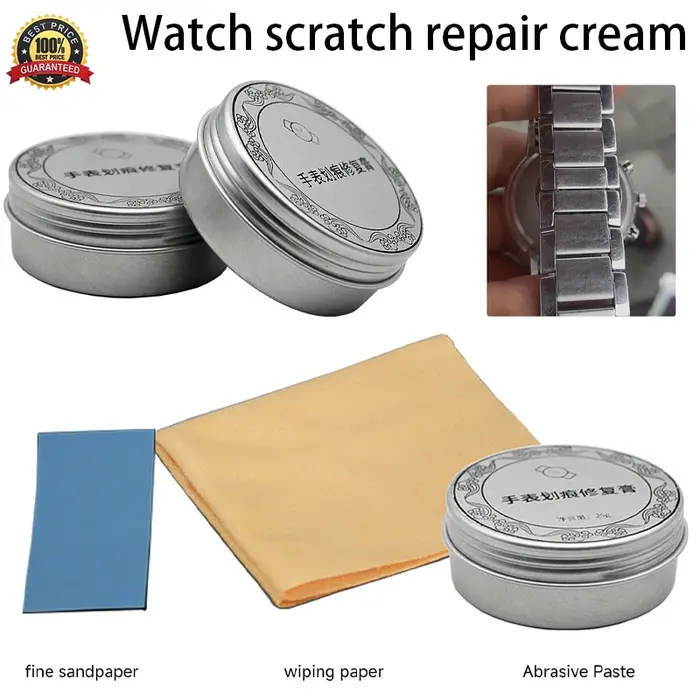 Dissolvant de rayures pour montre en métal