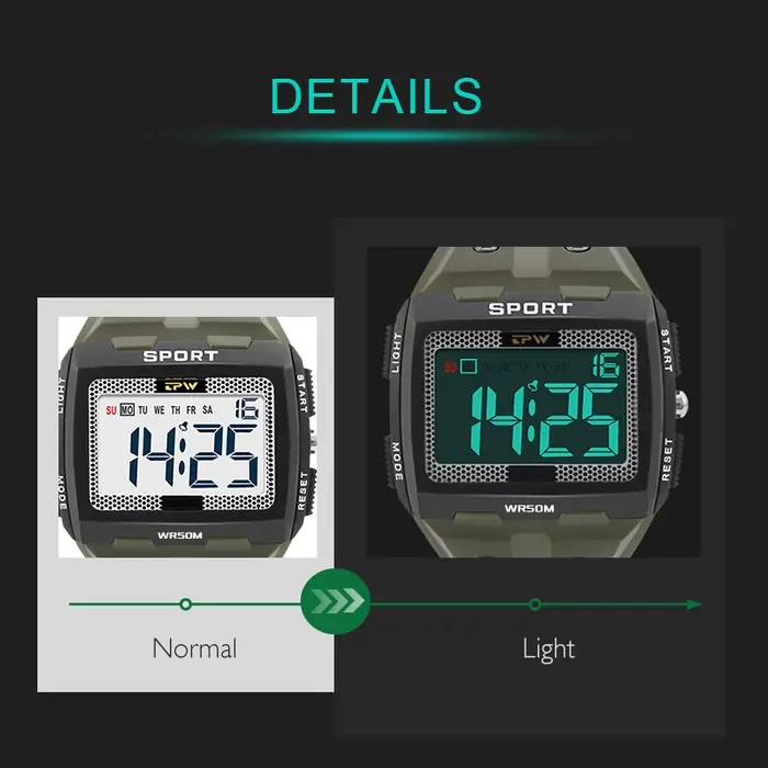 Montre numérique surdimensionnée TPW