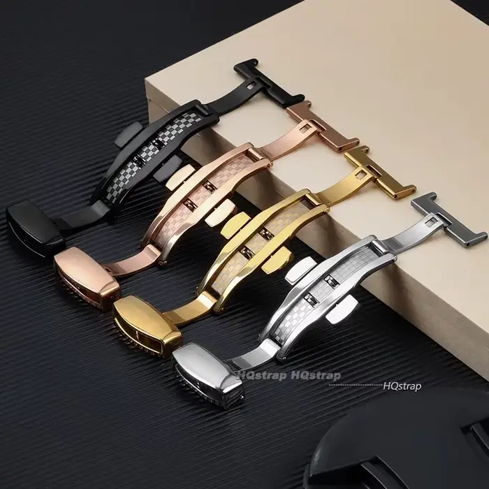 Fermoir papillon en acier inoxydable pour bracelet de montre