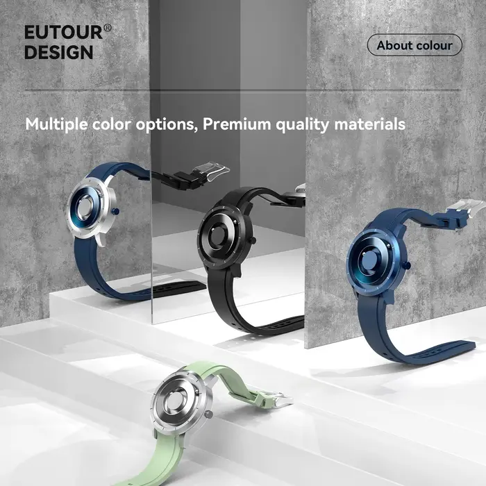EUTOUR Stardard qualité aimant montre classique 5 ATM étanche E024 édition de mise à niveau