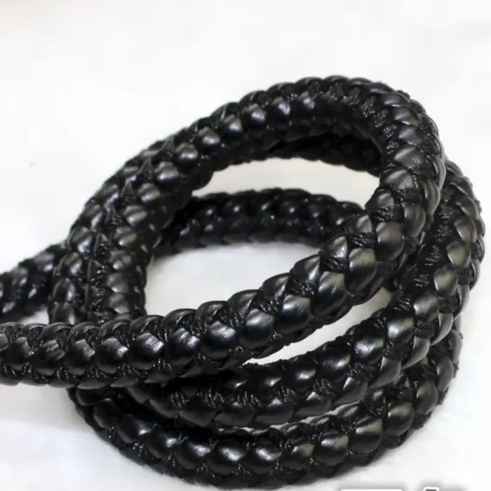REGELIN-Bracelet Rond Tressé en Cuir PU, Corde de 2 Mètres, 8mm, Collier à Faire Soi-Même