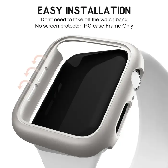 3 pièces coque rigide pour Apple Watch 45mm 41mm 38mm 42mm 40mm 44mm cadre de protection pare-chocs mat pour iWatch SE 9 8 7 6 5 4 3 2