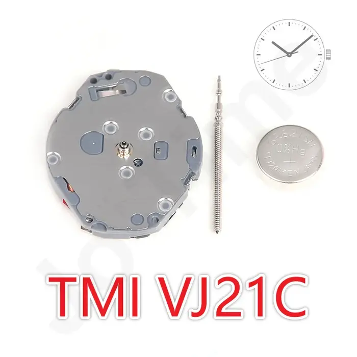 Japon TMI VJ21 Mouvement à quartz mince 3 aiguilles pour la réparation de montres - Mouvement VJ21C