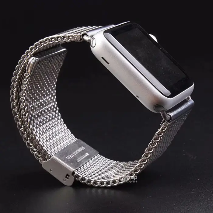 Bracelet milanais 1.0mm pour Apple Watch 49mm 45mm 44mm 41mm 40mm 38mm 42mm