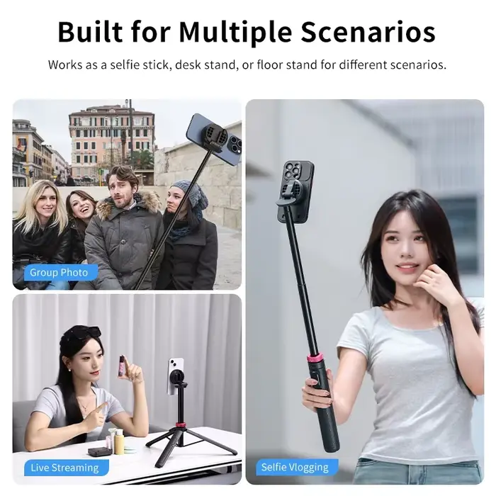 Ulanzi MT-84 1.53M Magsafe Selfie bâton trépied support Bluetooth télécommande téléphone Extension t