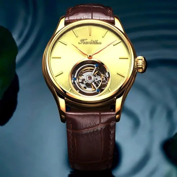 AESOP véritable Tourbillon montre mécanique pour hommes