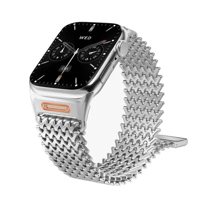 Bracelet magnétique milanais pour Apple Watch Ultra 2, 49mm 46mm 45mm 44mm, bracelets en acier inoxy