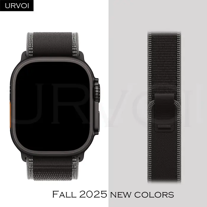 URVOI Trail Loop pour Apple Watch Band Ultra 3 2 série 1110 9 SE tissage en nylon pour bracelet iWatch fermeture d'onglet de traction légère 49mm