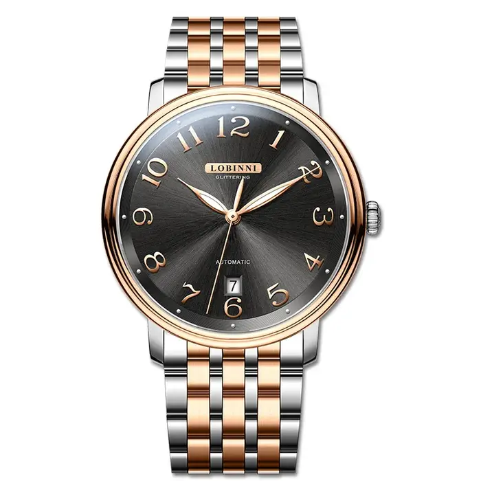 LOBINSettlement MIYOTA-Montres mécaniques automatiques pour hommes, saphir, étanche à 50 m, date automatique Shoous, nouvelle marque suisse de luxe, L9601