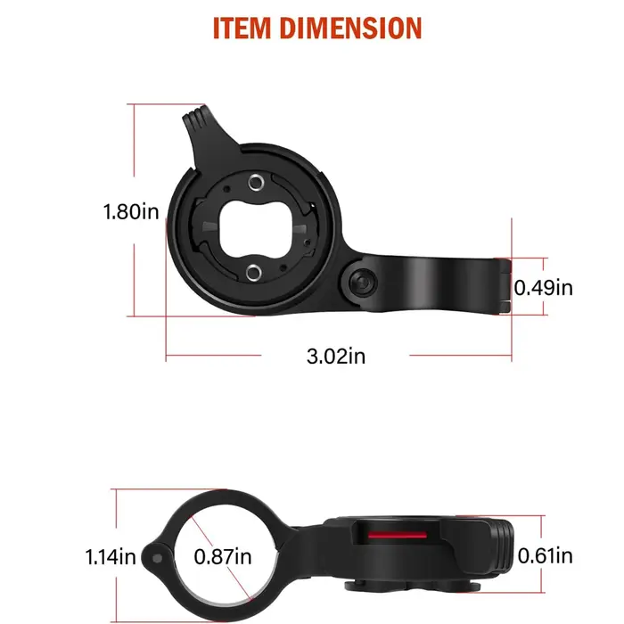 Support d'ordinateur de guidon de vélo TT de 22.2mm pour ordinateur