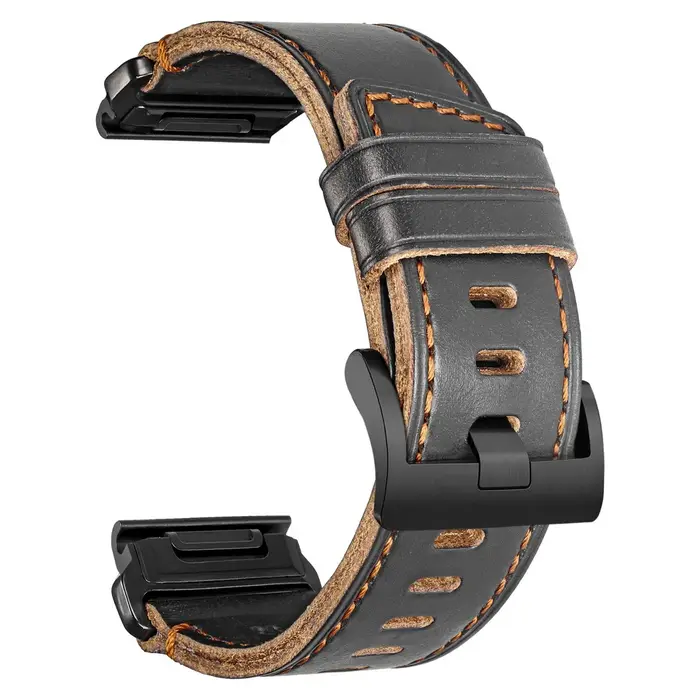 Bracelet en cuir véritable pour Garmin, bracelet de montre professionnel haut de gamme, Quickfit 22,