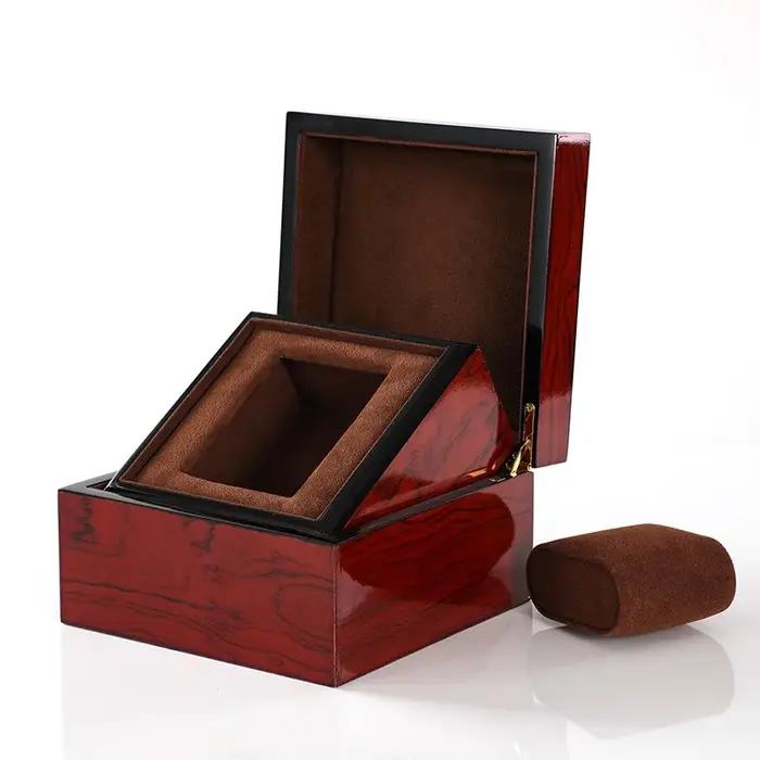 Boîte de rangement pour montre unique, étuis pour montres-bracelets pour hommes, boîtes de montres mécaniques de luxe, vitrine de montre avec oreillers amovibles