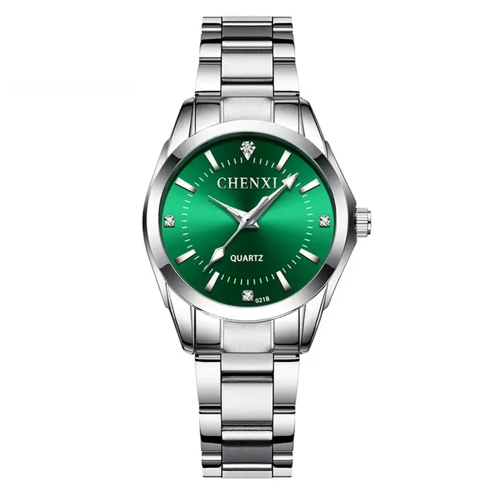 Montres de luxe pour femmes, en acier inoxydable, analogique lumineux à Quartz