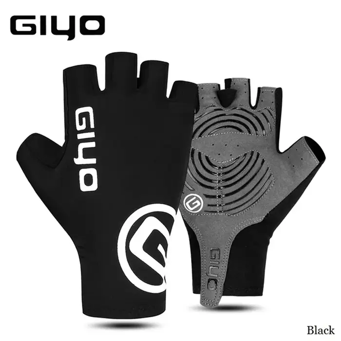 Gants mi-doigts Giyo antidérapants pour vélo