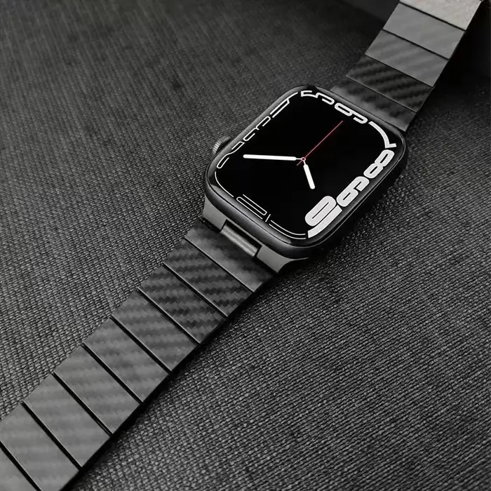 Bracelet en Fiber de carbone + étui pour Apple Watch 8 7 45mm 41mm