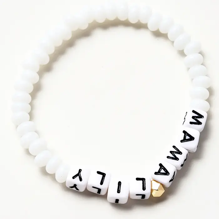 1PC Bracelet personnalisé-nom gravé personnalisé