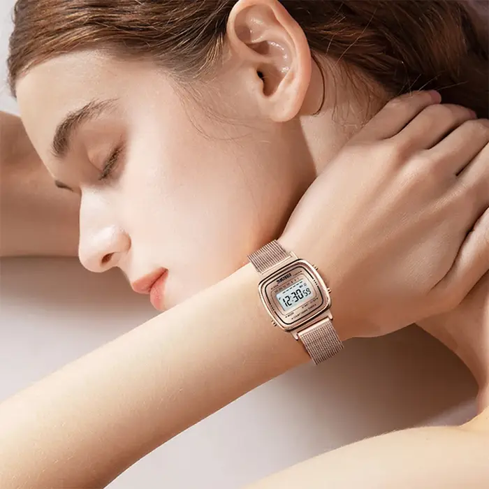 SKMEI – montre numérique dorée pour hommes et femmes