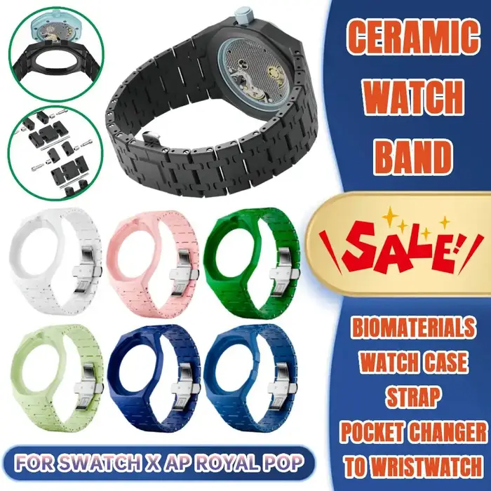 Bracelet de montre en céramique pour S-watch x AP Royal POP