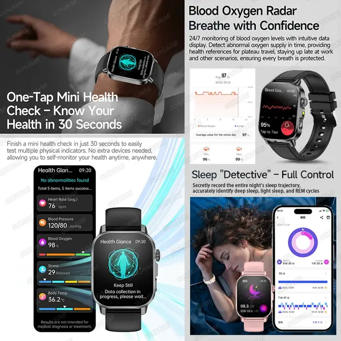 Nouvelle Montre Connectée 2026 ECG+PPG pour la Santé : Analyse Corporelle