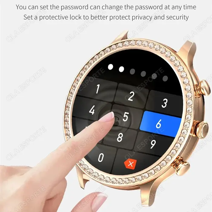 Mode luxe montre intelligente femmes Bluetooth appel pression artérielle bricolage personnalisé Sport Fitness étanche
