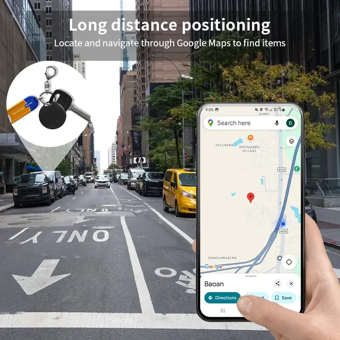 Traceur GPS intelligent certifié Android Google pour Google's Find Hub