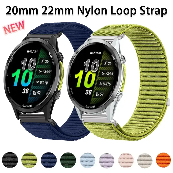 Bracelet en Nylon pour Garmin Forerunner 970 570 47/42mm 965 265 165 55 Venu 4 45/41mm