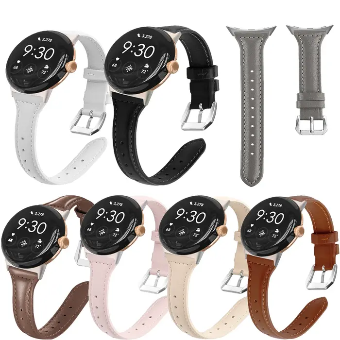 Bracelets en cuir pour Google Pixel montre femmes hommes bracelet