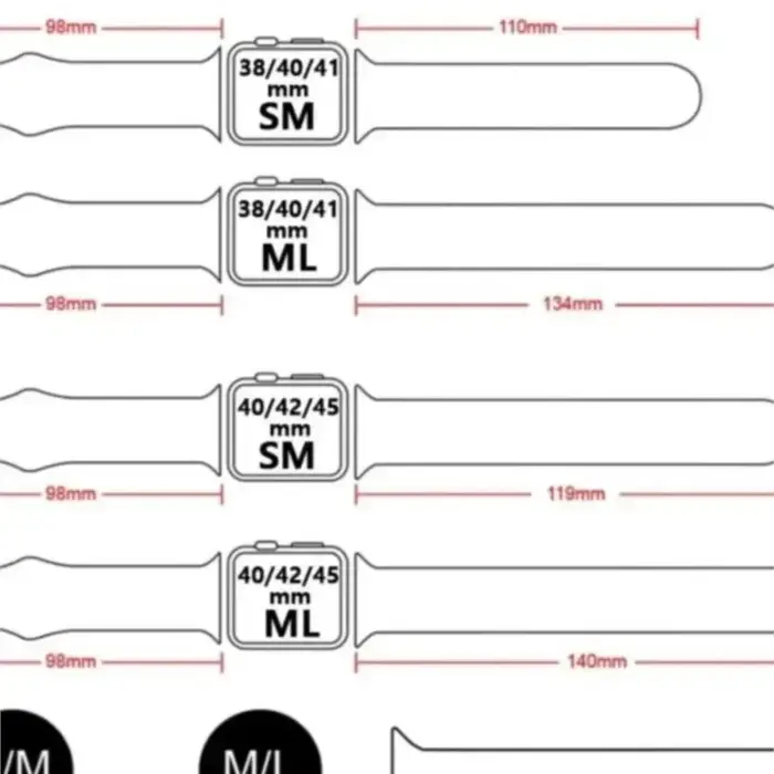 Bracelet sport en silicone pour Apple Watch