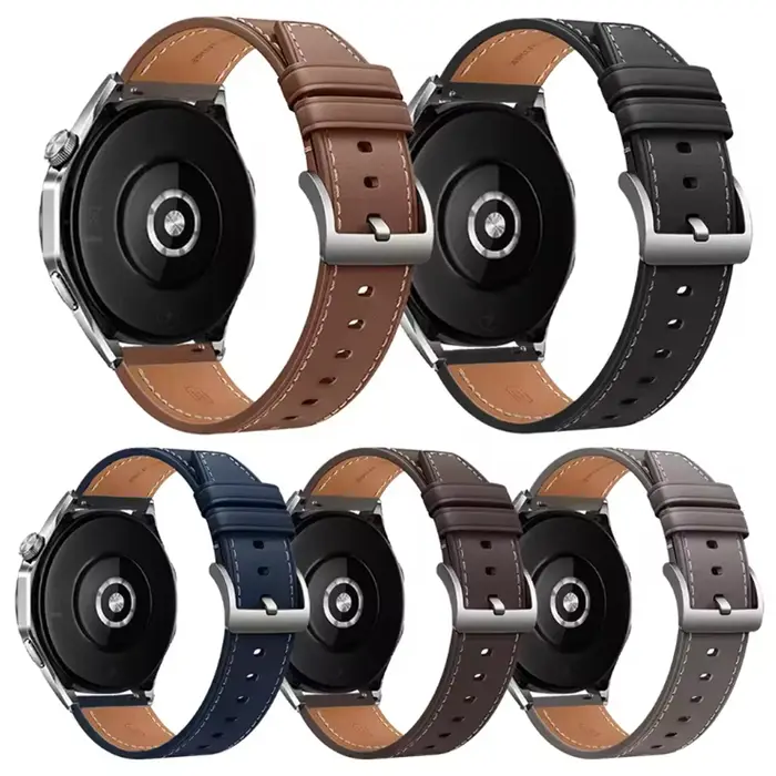 20/22mm Bracelet en cuir pour Garmin Venu 4 45mm 3 Sq2