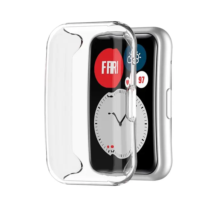 Protecteur d'écran complet pour Huawei Watch Fit, étui de protection en TPU galvanisé, coque