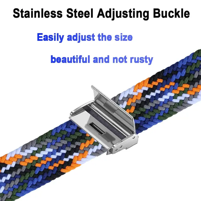 Bracelet pour Mi band 7 sangle élastique réglable en métal Nylon tressé Miband4 miband 5 correa pulseira pour xiaomi Mi