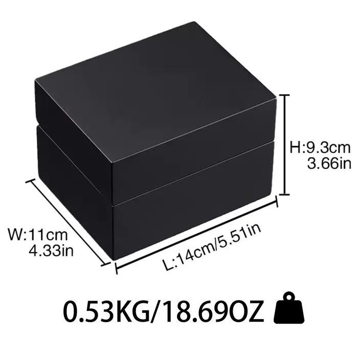 Boîte à montre en bois noir mat de luxe pour homme et femme, emballage individuel, présentoir, range