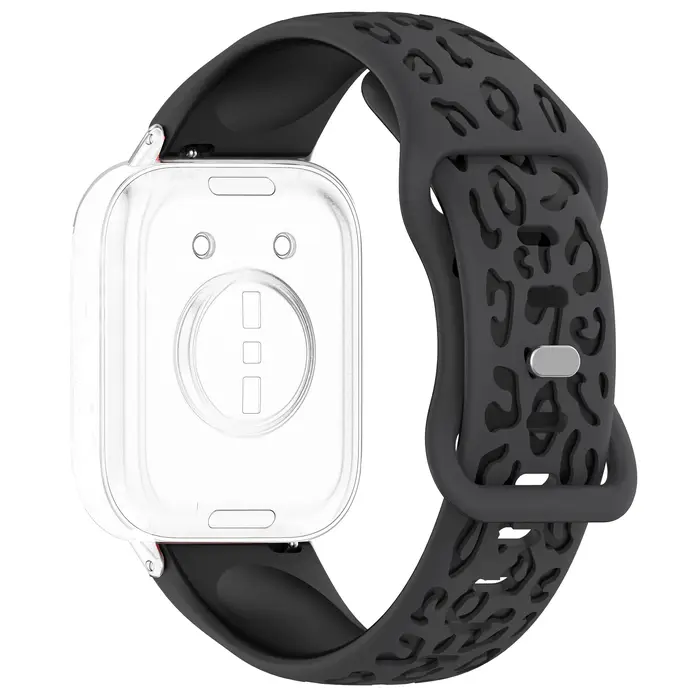 Bracelet de montre gravé léopard en silicone
