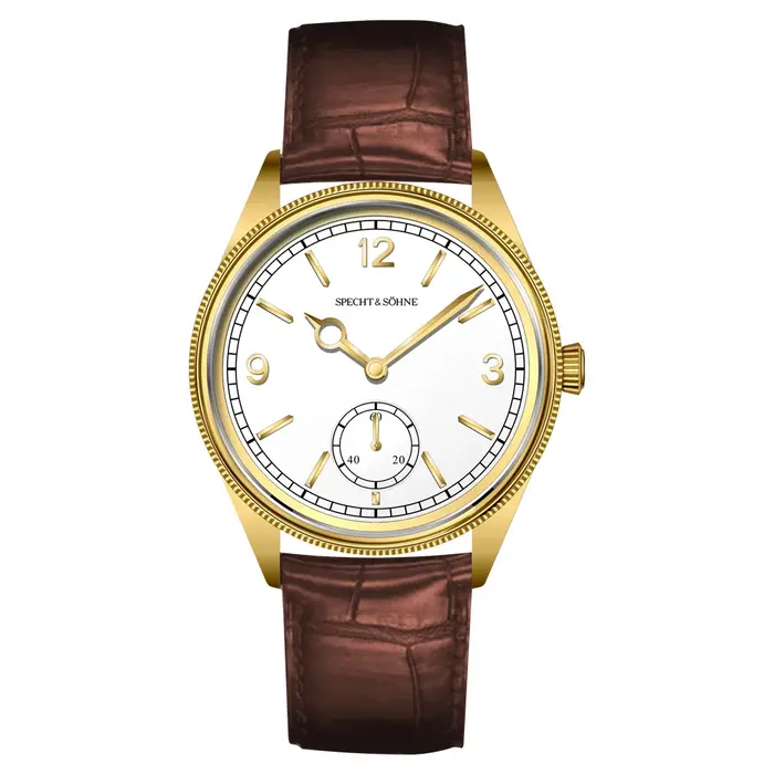 Vente chaude Spech t & Söhne montre mécanique pour hommes à la mode en cuir véritable et acier inoxydable 50M étanche