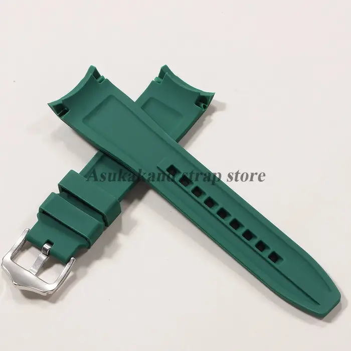 Bracelet en caoutchouc extrémité incurvée